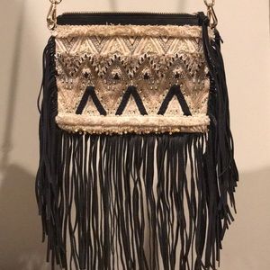 Rebecca Minkoff woven fringe bag